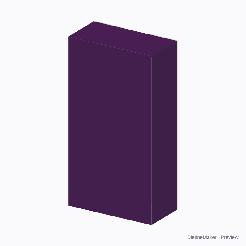 Spice refill carton — Straight tuck end