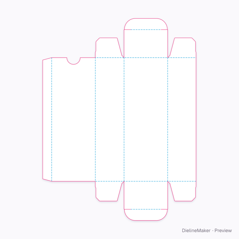 Sunscreen carton — Straight tuck end flat dieline