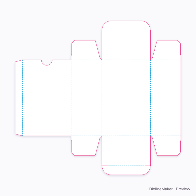 Wireless mouse carton — Straight tuck end flat dieline