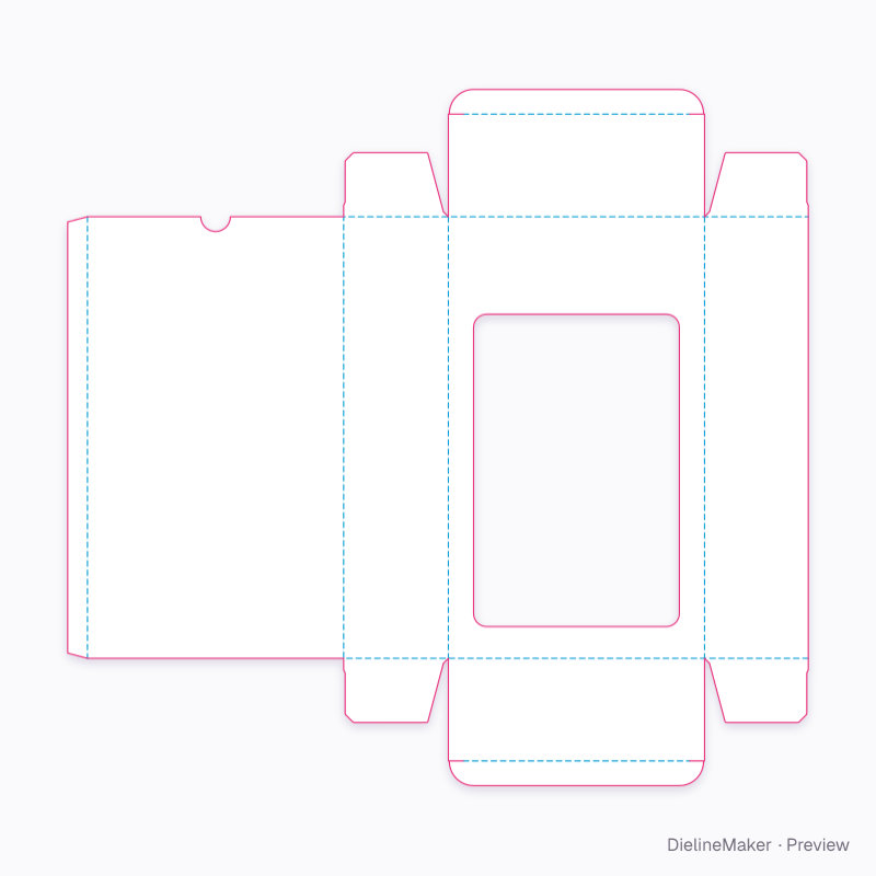 Action figure box flat dieline
