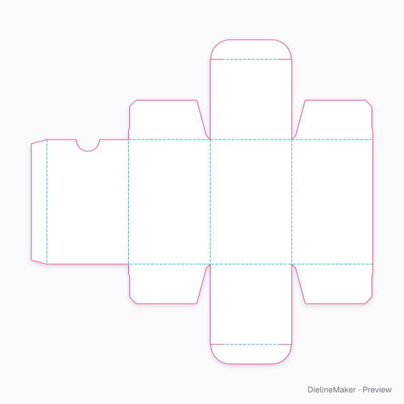Blind box flat dieline