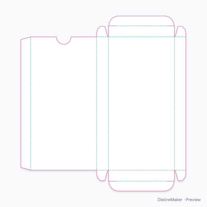 Flat dieline preview