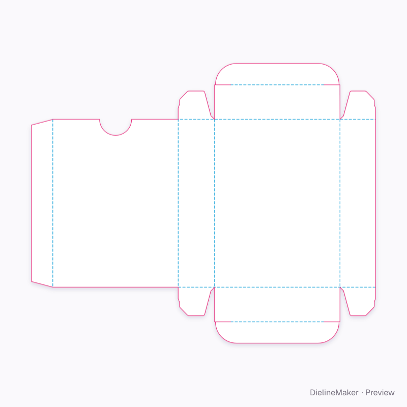 Crayon box (16) flat dieline