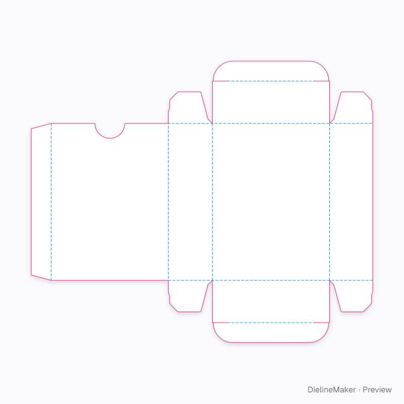 Crayon box (24) flat dieline