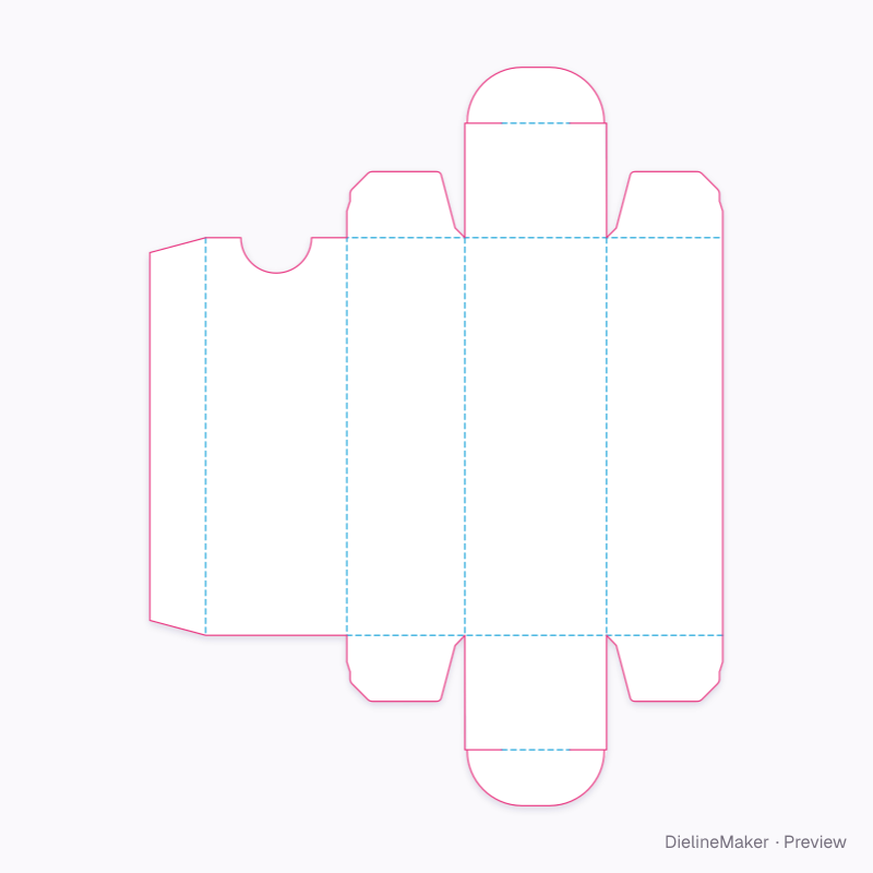 Eye drops carton flat dieline