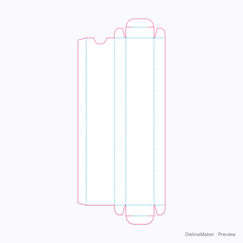 Incense stick box flat dieline