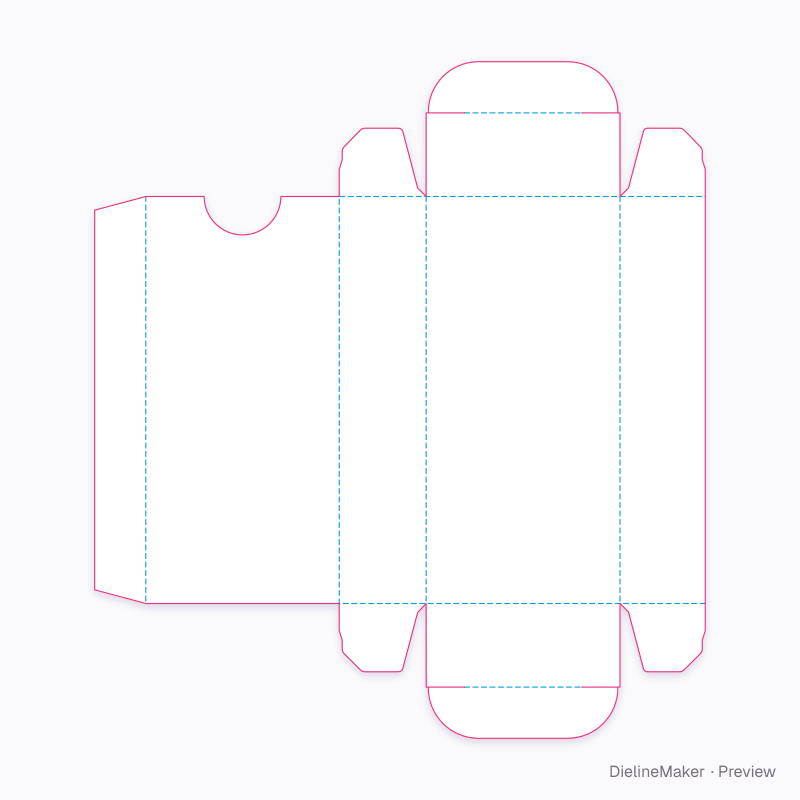 Pharma carton flat dieline
