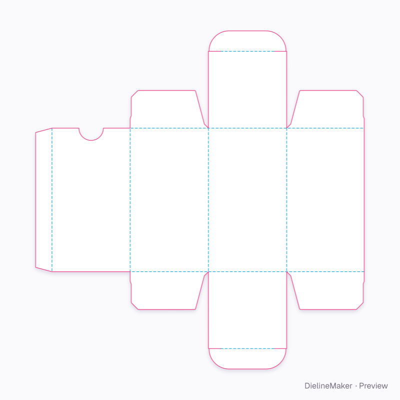 Vitamin bottle carton flat dieline