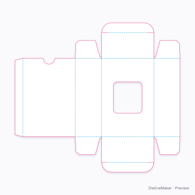 Window box flat dieline