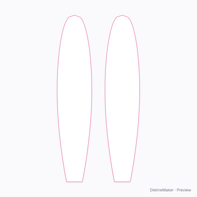 Longboard 9'0" artwork area