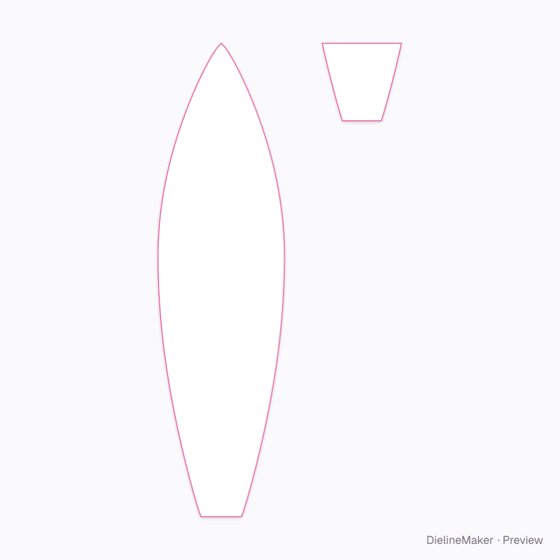 Surfboard tail traction pad artwork area
