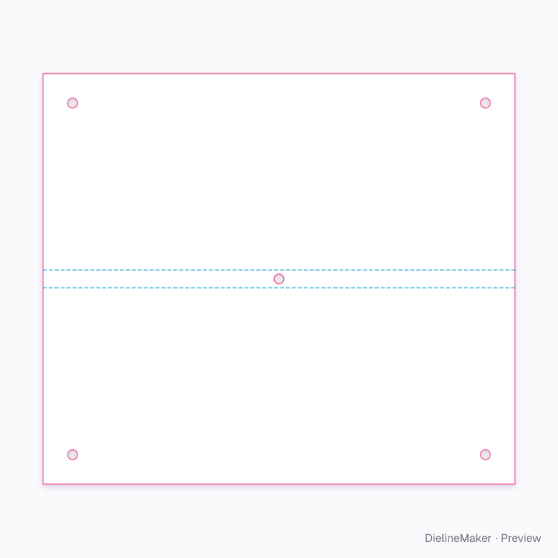 Paired-hole sample cover flat dieline