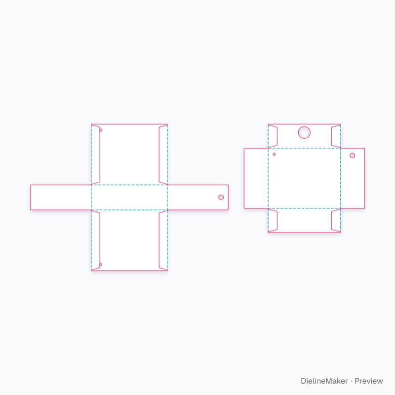 Flat dieline preview