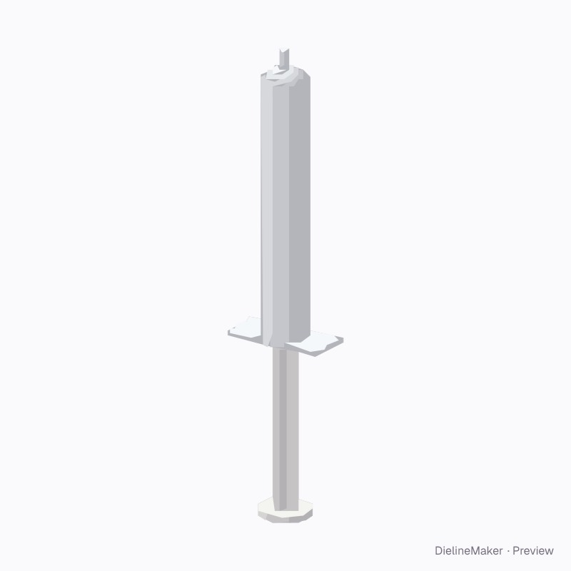 Syringe (barrel + plunger)