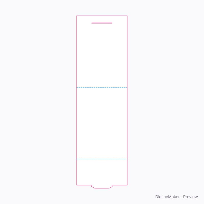 A6 portrait table tent — Table tent flat dieline