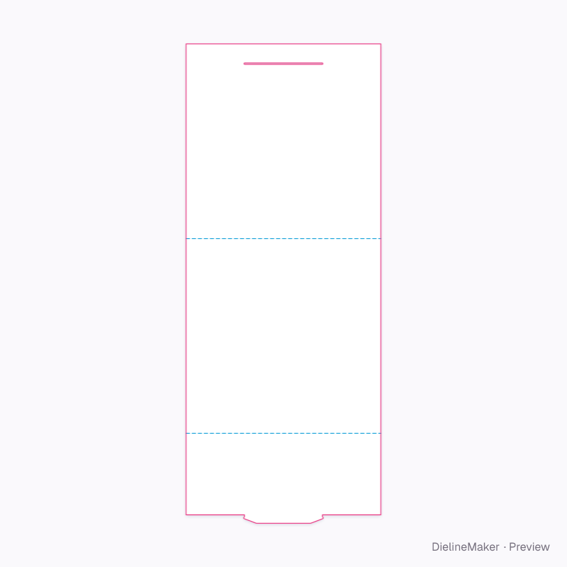 Square table tent — Table tent flat dieline