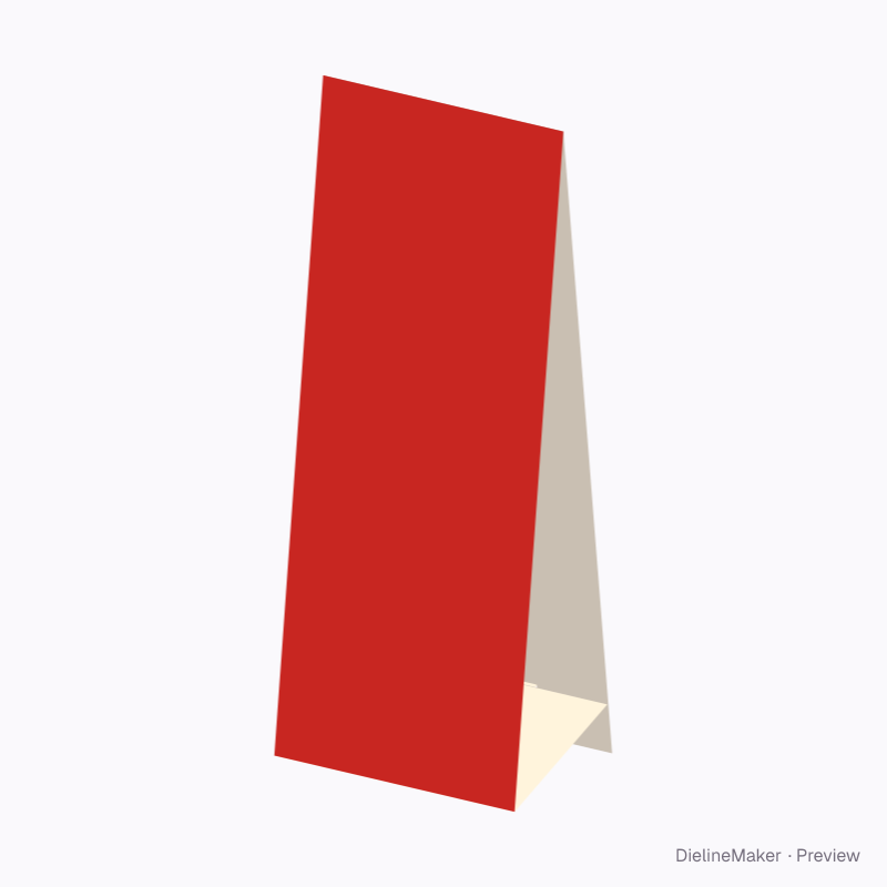 Tall menu table tent — Table tent