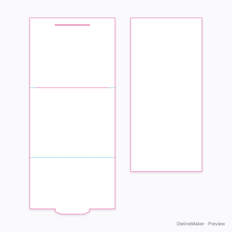 Slotted tent card holder flat dieline