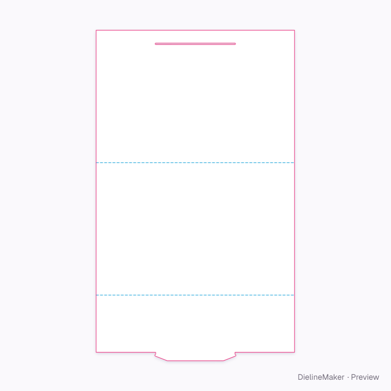 Counter promo tent flat dieline