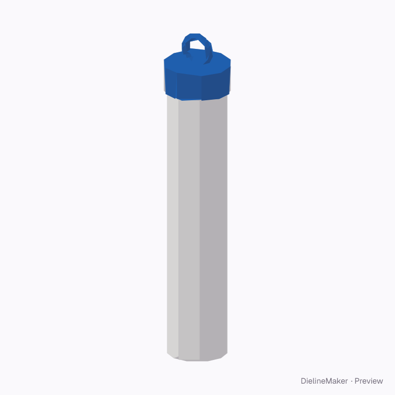 Tablet tube with hanging cap