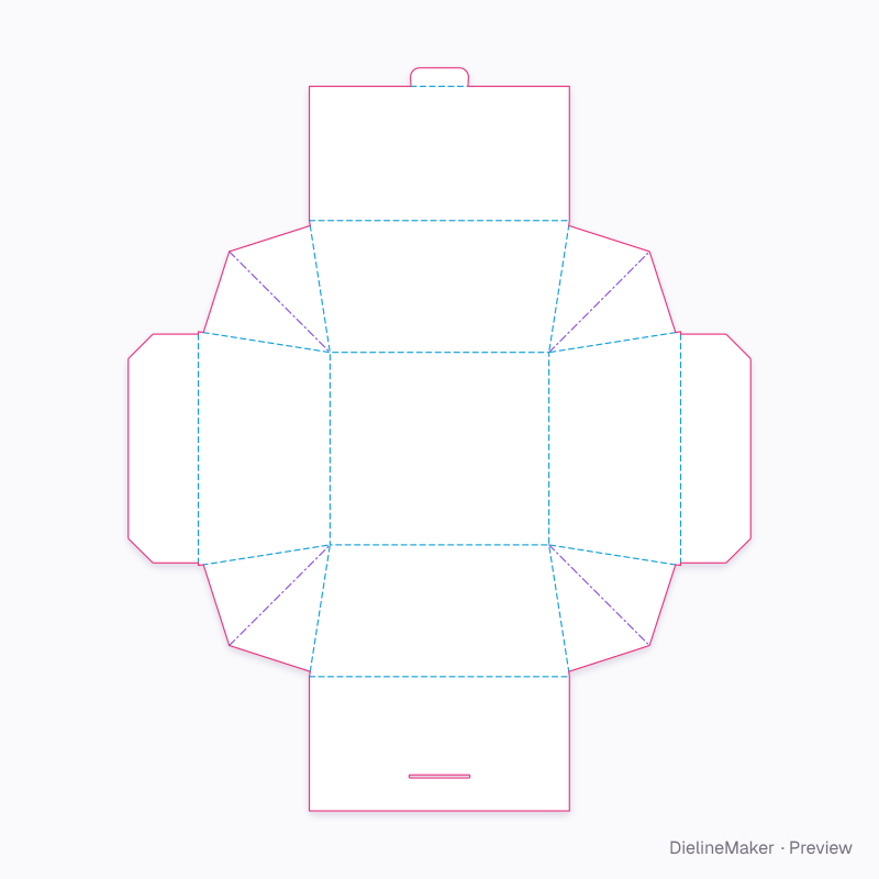 Take-out box #1 (26 oz) flat dieline
