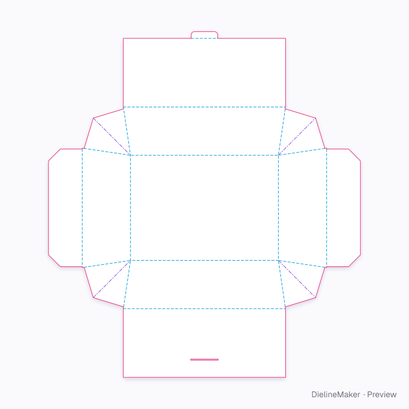 Take-out box #3 (66 oz) flat dieline