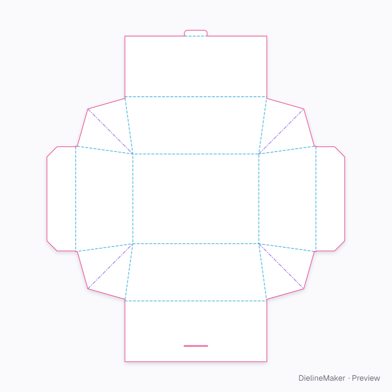 Take-out box #4 (96 oz) flat dieline