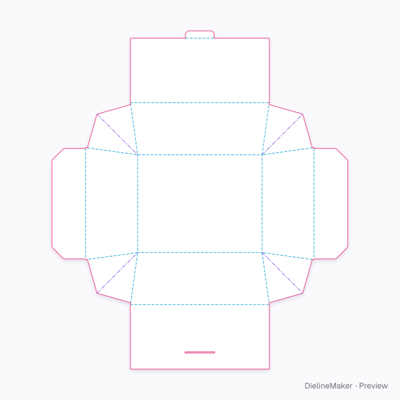 Take-out box #8 (45 oz) flat dieline