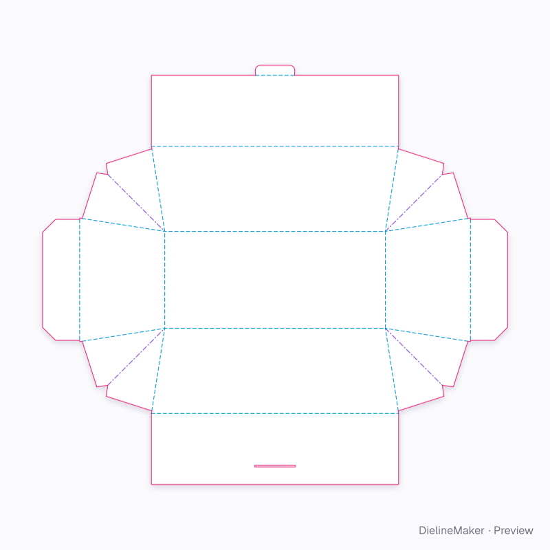 Take-out box #9 (55 oz) flat dieline