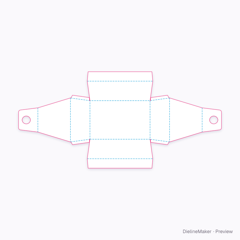 Picnic carry tray flat dieline