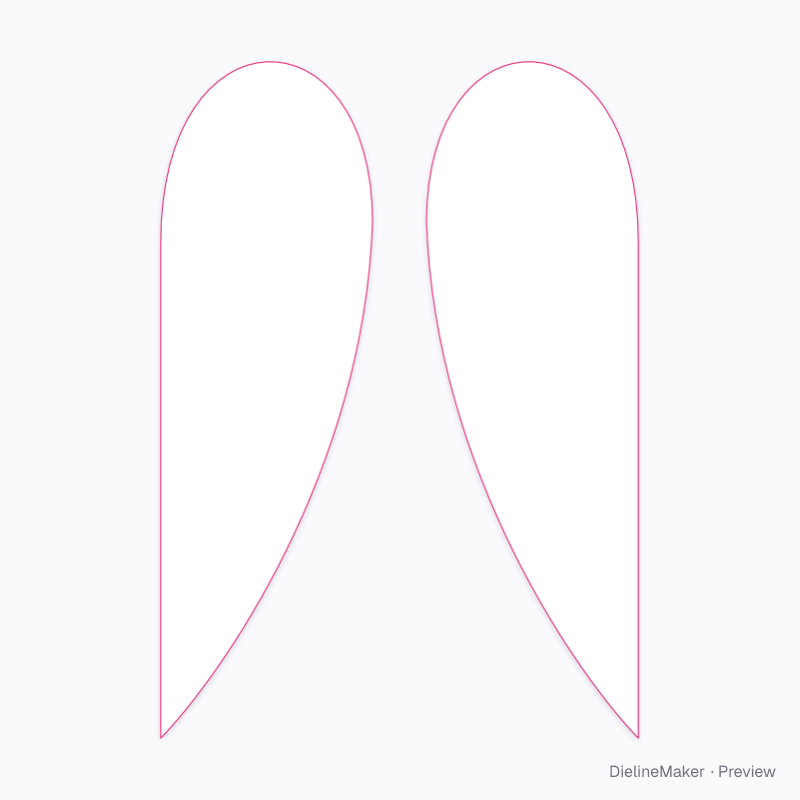 Indoor teardrop flag with plate base artwork area