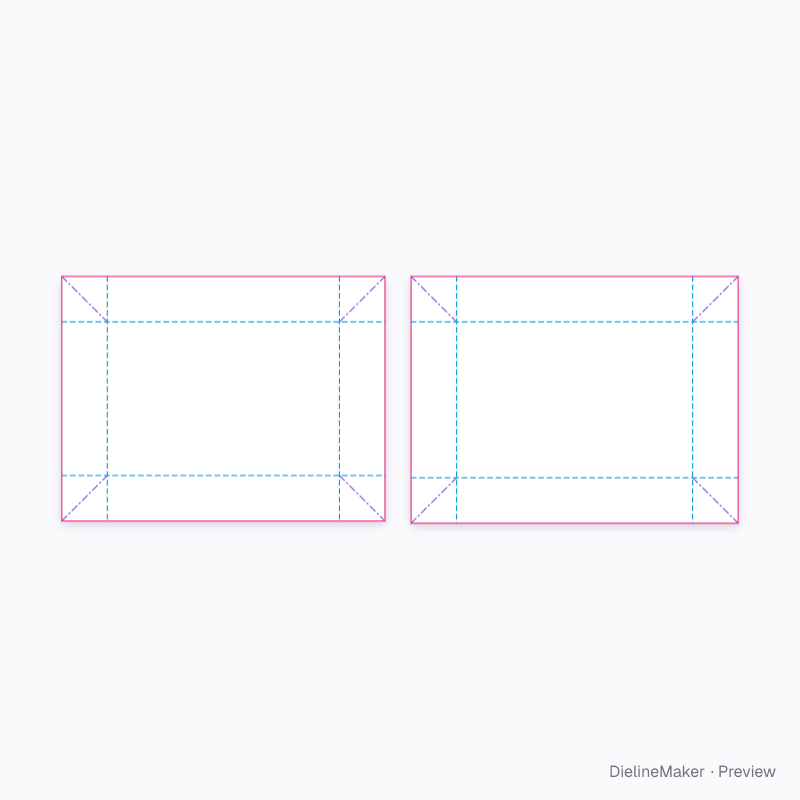 Art supply tray — Telescope box flat dieline