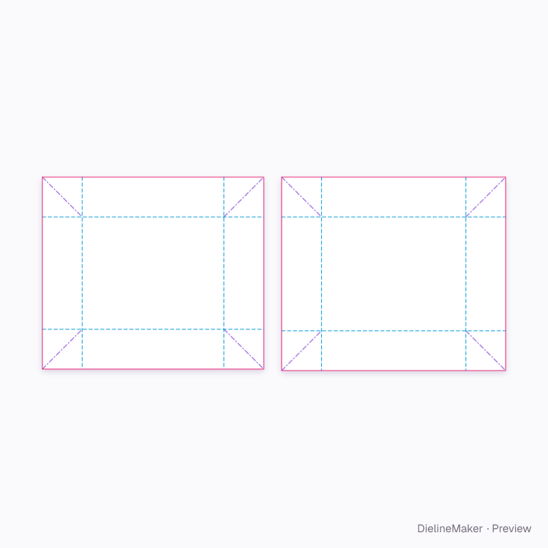 Baby clothing tray — Telescope box flat dieline
