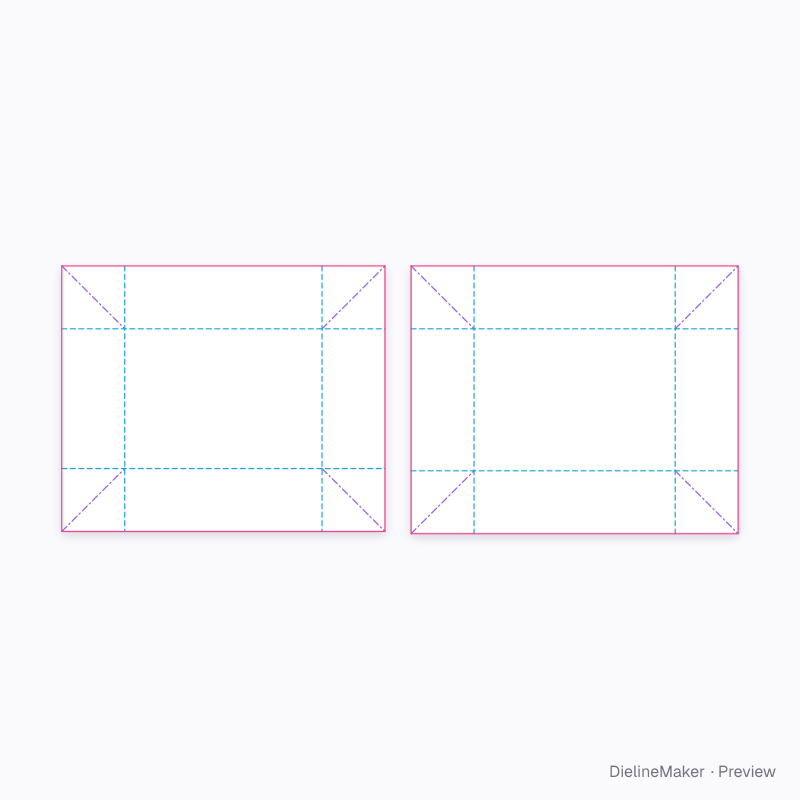 Craft kit tray — Telescope box flat dieline