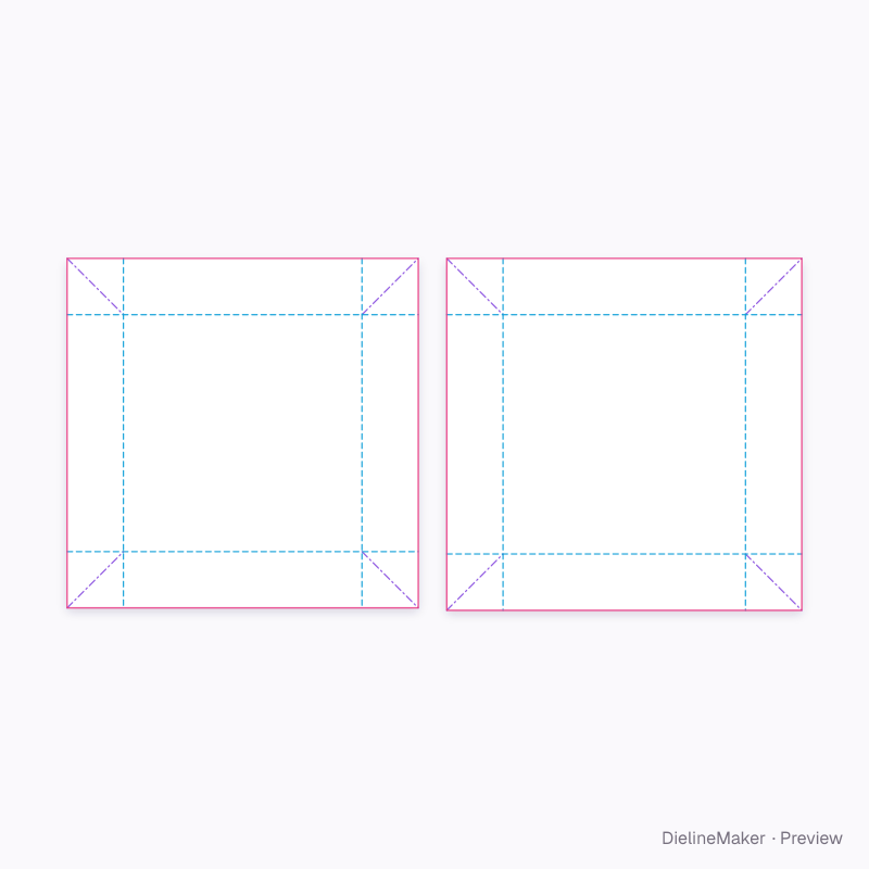 Board game box 295×295×70 flat dieline