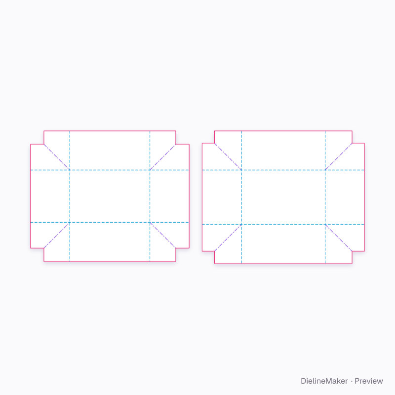 Fitness band box flat dieline