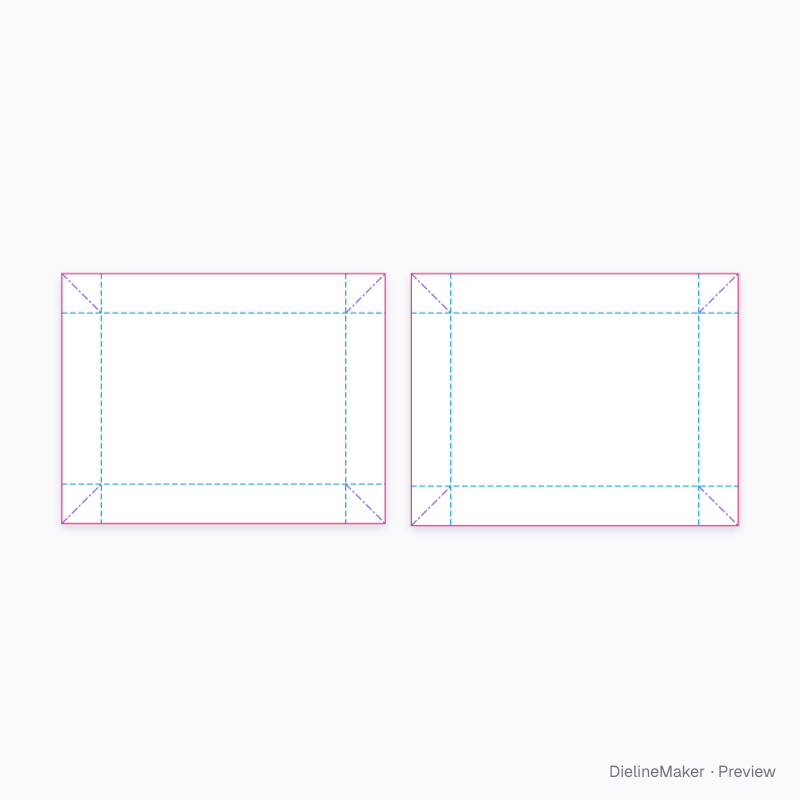 Jigsaw puzzle box flat dieline