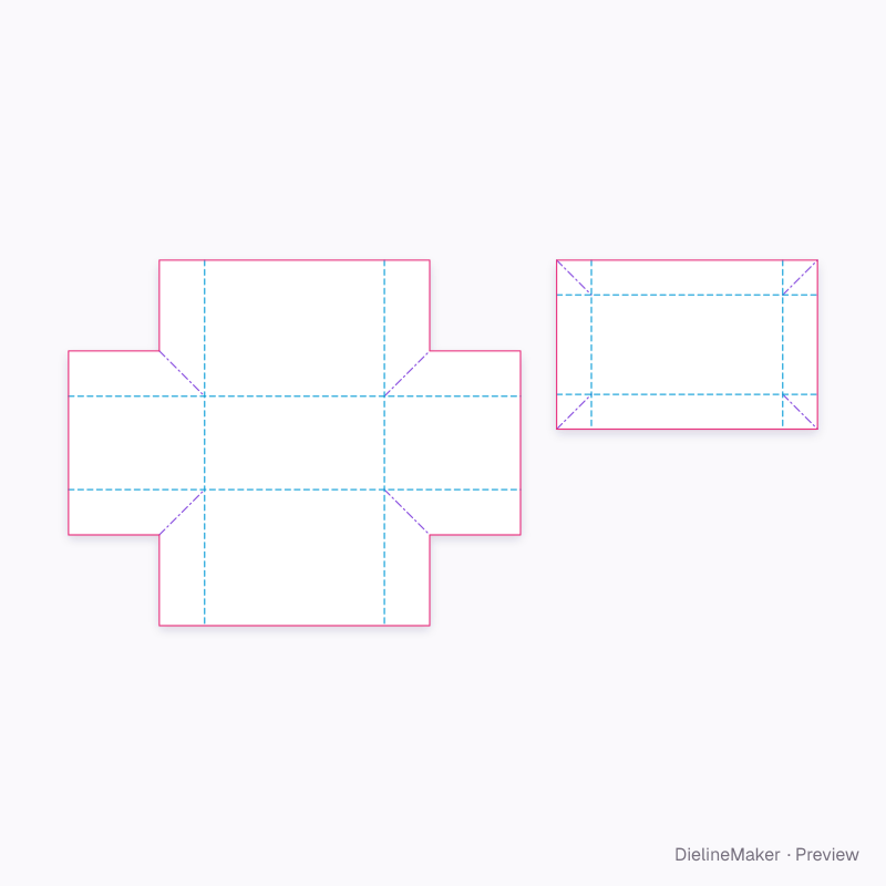 Flat dieline preview