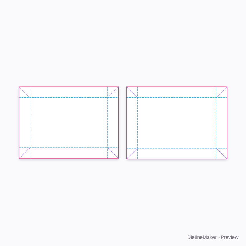 Shirt box flat dieline