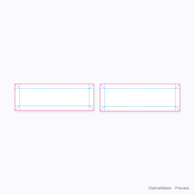 Tie box flat dieline