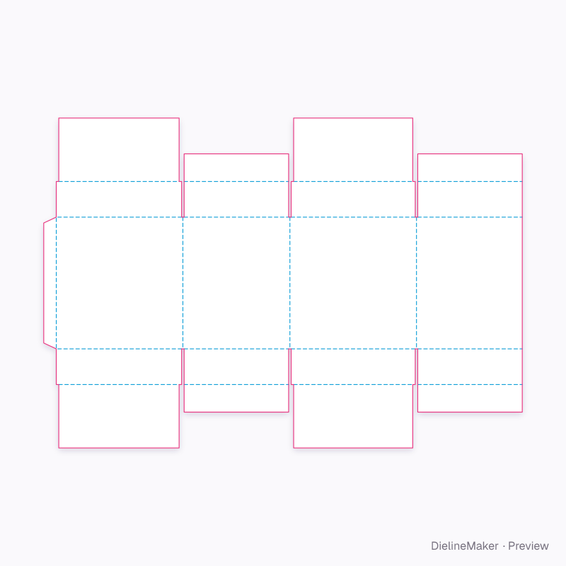 Three-bottle box 320×270×330 flat dieline