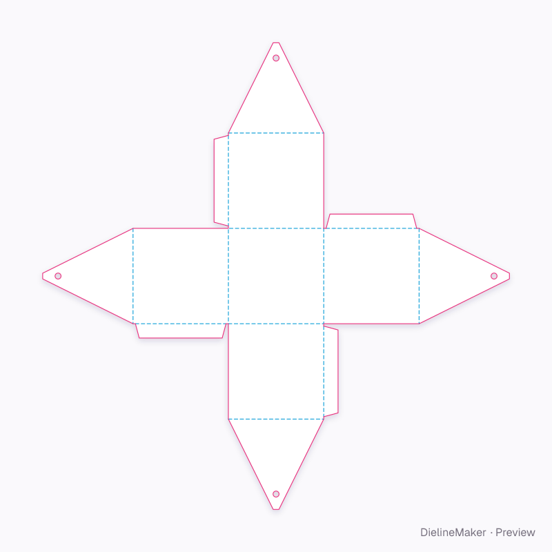 Flat dieline preview