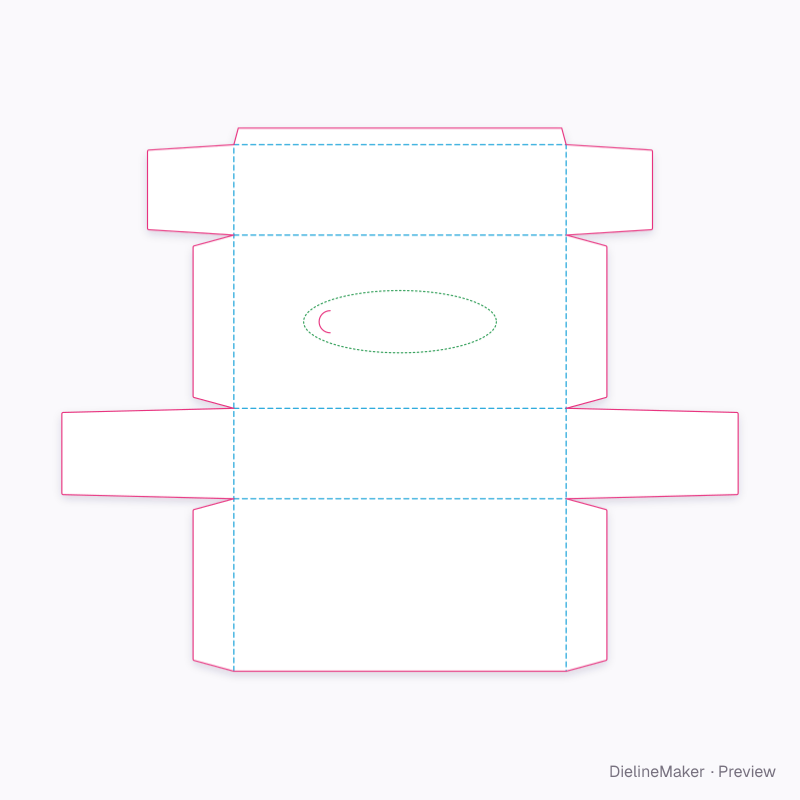 Disposable gloves box flat dieline