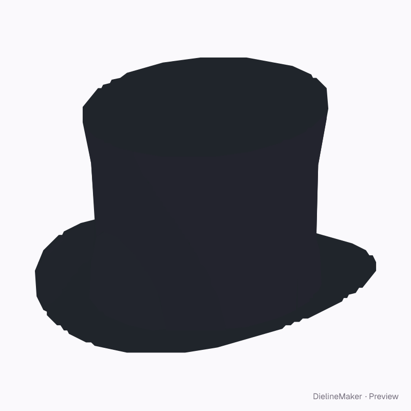 Black formal top hat