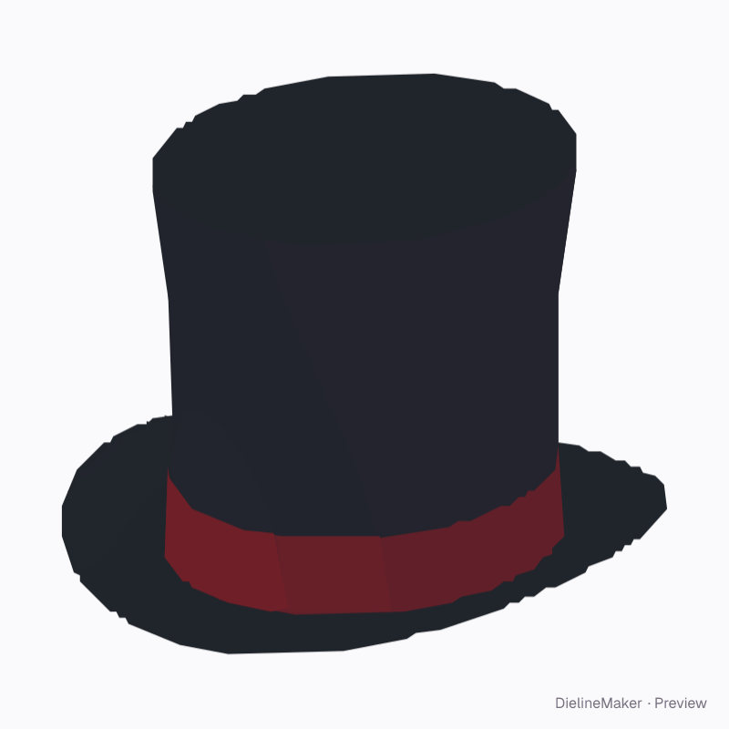 Tall magician top hat
