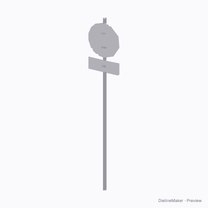 Round regulatory sign