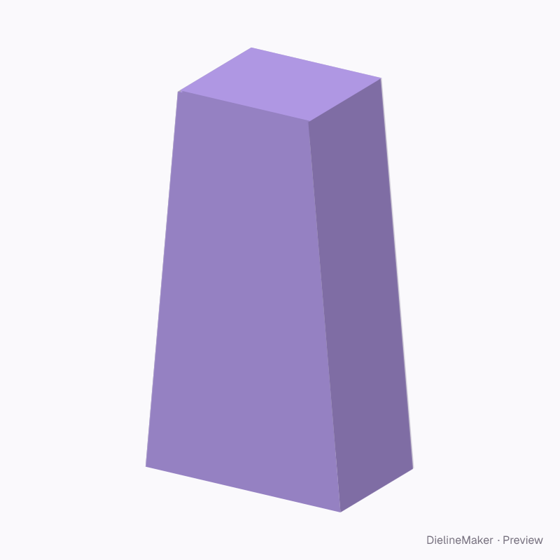 Tapered perfume box