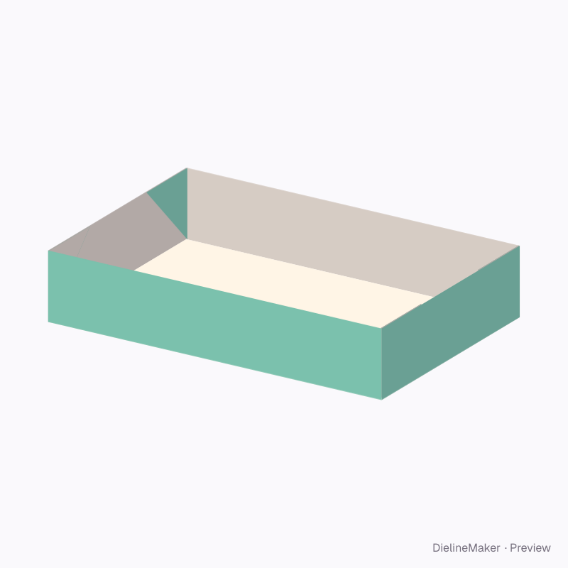 Art supply tray — Tray with glued corners