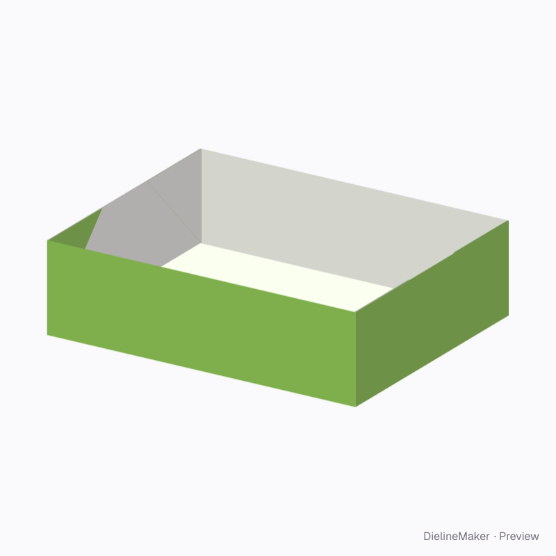 Baby clothing tray — Tray with glued corners