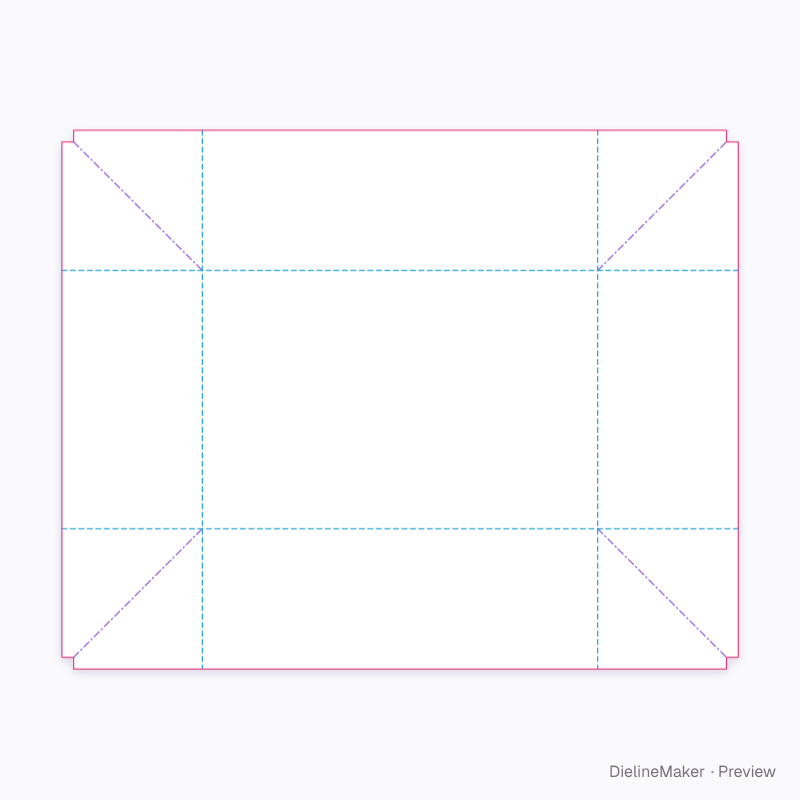 Flat dieline preview
